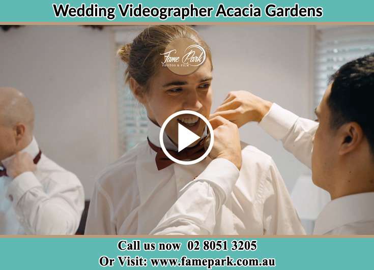 Groom getting ready with his secondary sponsors Acacia Gardens NSW 2763