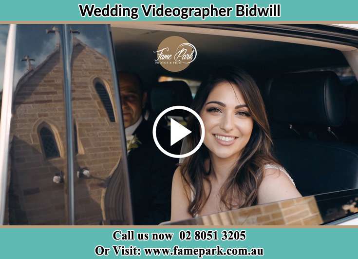 Bride inside the bridal car Bidwill NSW 2770