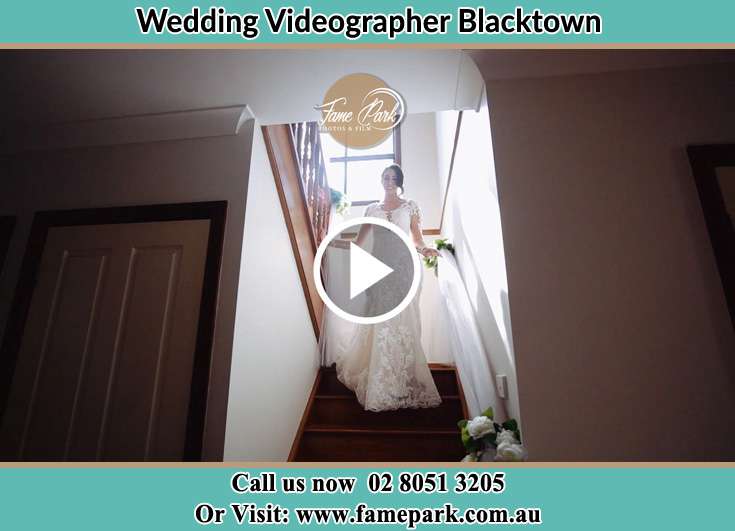 Bride walking down the staircase Blacktown NSW 2148