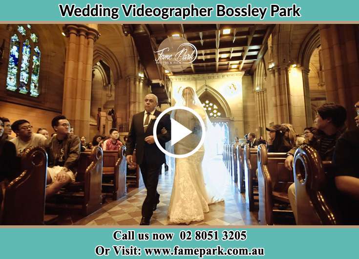 Bride and her father walking at the aisle Bossley Park NSW 2176