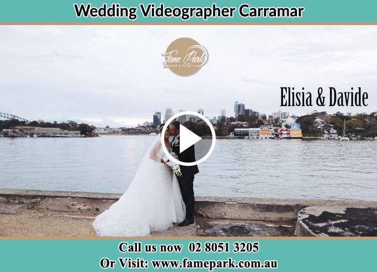 Bride and Groom kissed at the bay sponsors Carramar NSW 2163