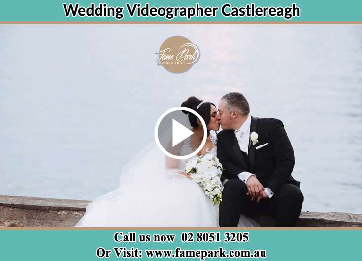 Bride and Groom kissed near the bay Castlereagh NSW 2749