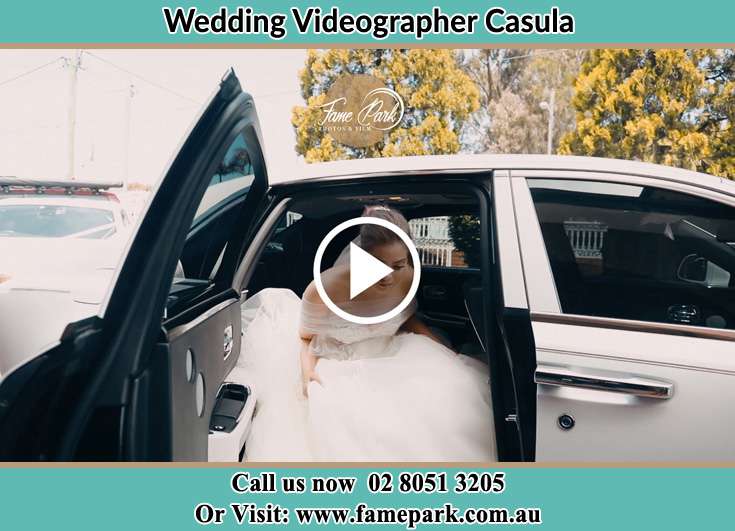 Bride getting out of the bridal car Casula NSW 2170