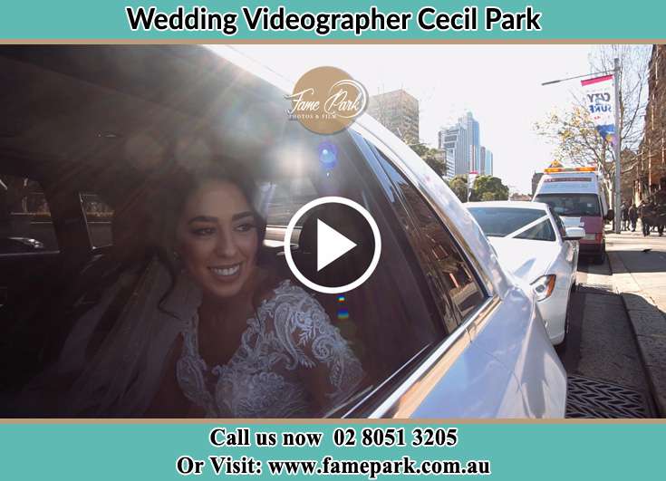 Bride inside the bridal car Cecil Park NSW 2178