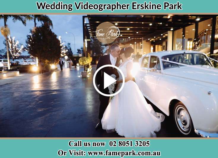 Bride and Groom kissed near the bridal car Erskine Park NSW 2759