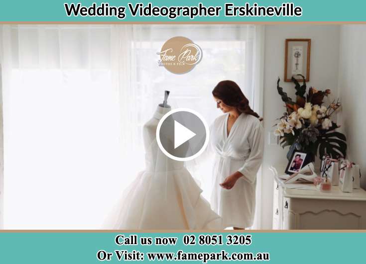 Bride looking at ther dress Erskineville NSW 2043