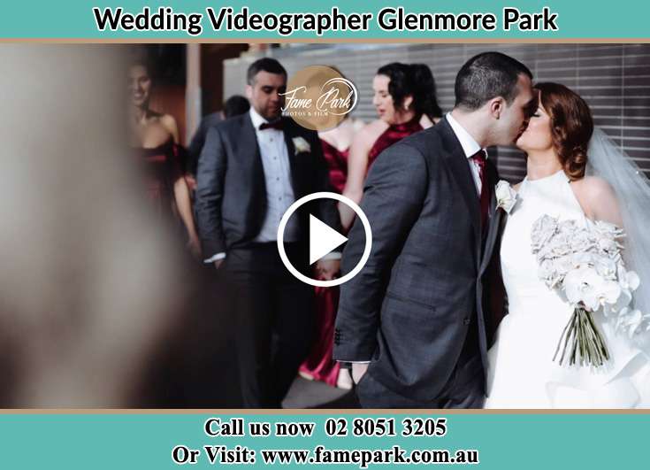 Bride and Groom kissed at the passage way Glenmore Park NSW 2745