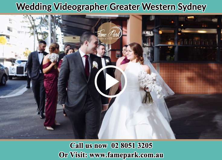 Bride and Groom walking after the ceremony Greater Western Sydney