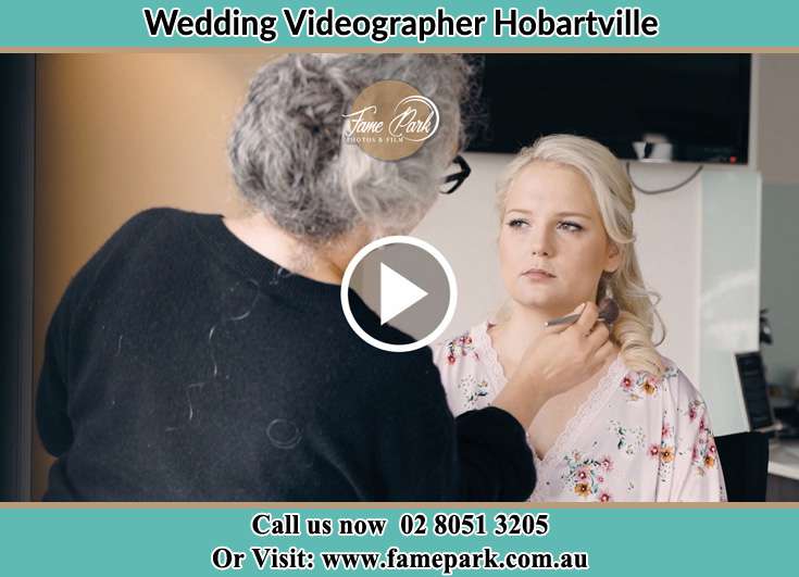 Bride getting her make up done Hobartville NSW 2753