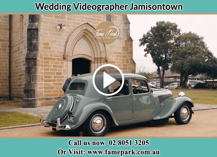 Bride walking down the staircase Jamisontown NSW 2750