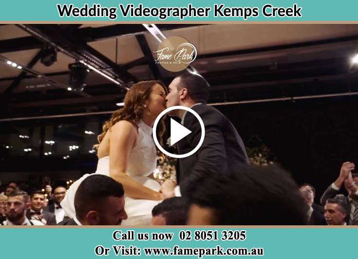 Bride and Groom kissed at the dance floor Kemps Creek NSW 2178