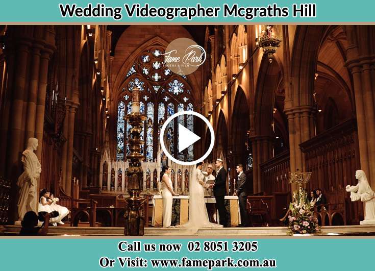 Bride and Groom at the altar during the ceremony Mcgraths Hill NSW 2756