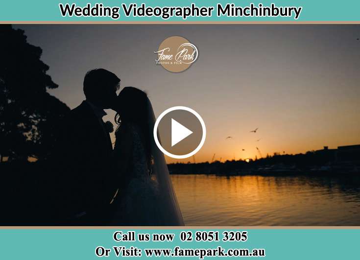 Bride and Groom kissed at the shore Minchinbury NSW 2770