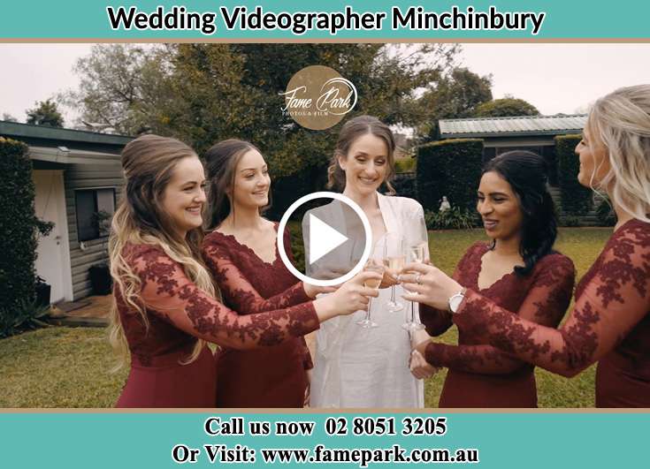 Bride and her secondary sponsors making a toast Minchinbury NSW 2770