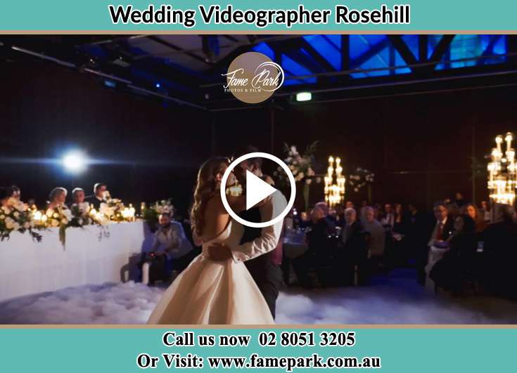 The newlyweds dancing on the dance floor Rosehill NSW 2142