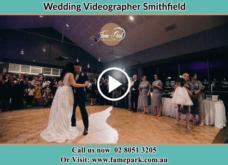 The newlyweds dancing on the dance floor Smithfield NSW 2164