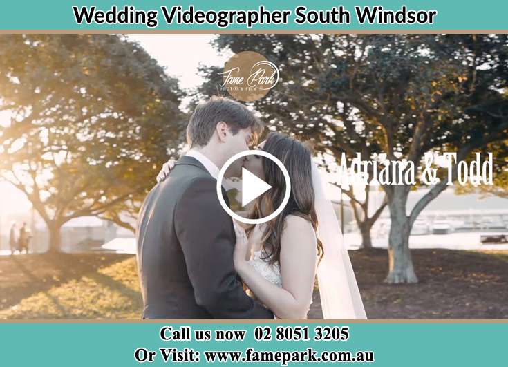 The new couple kissing in the parkSouth Windsor NSW 2756