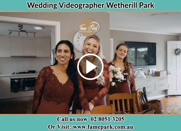 The Bride and her bridesmaids smiles at the camera Wetherill Park NSW 2164